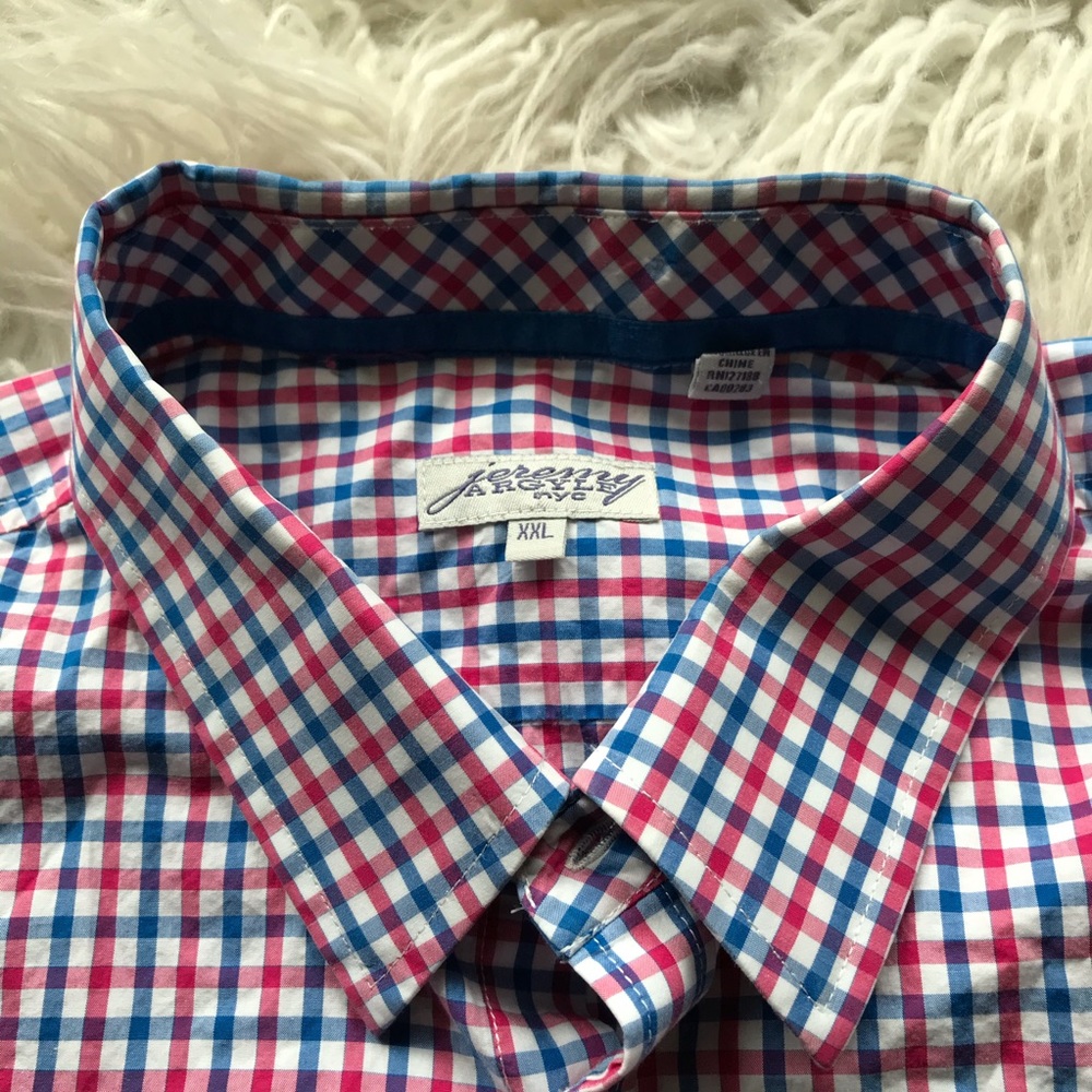 JEREMY ARGYLE CHECK PLAID GINGHAM BUTTON DOWN‎ - Picture 3 of 6